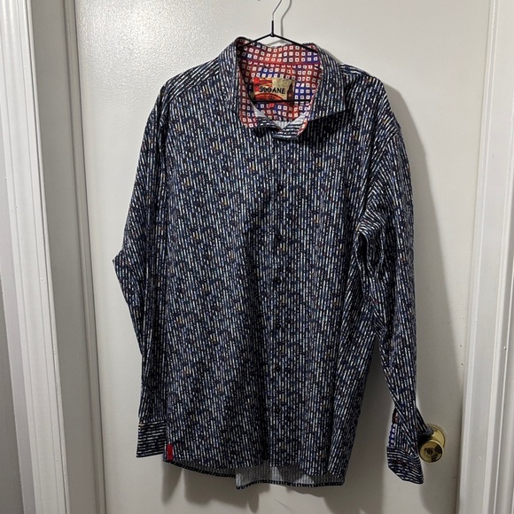 SLANE Multicolor Geometric Pattern Shirt - Picture 1 of 4